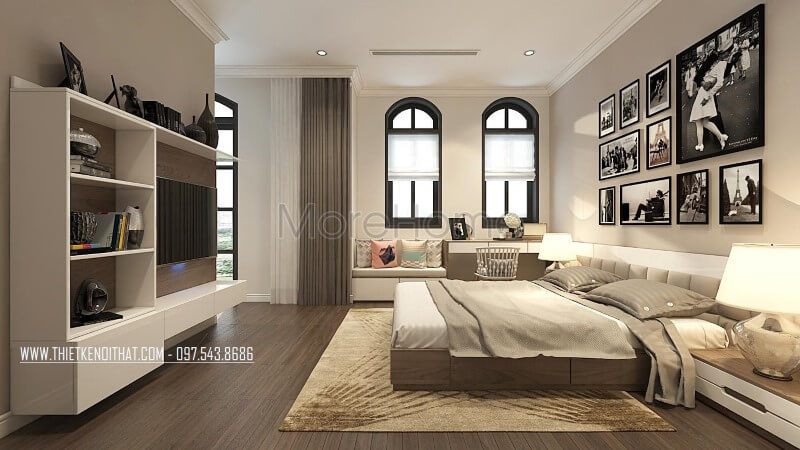 Tạo ra một phòng ngủ có phong cách hiện đại và đẹp mắt bằng cách thiết kế nội thất sang trọng.