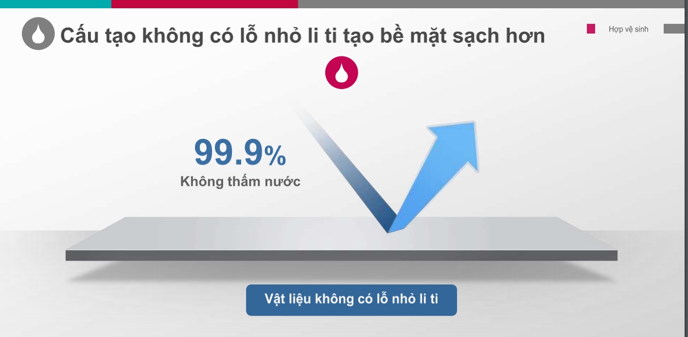 Đá solid surface HIMACS cấu tạo không lỗ nhỏ li ti 